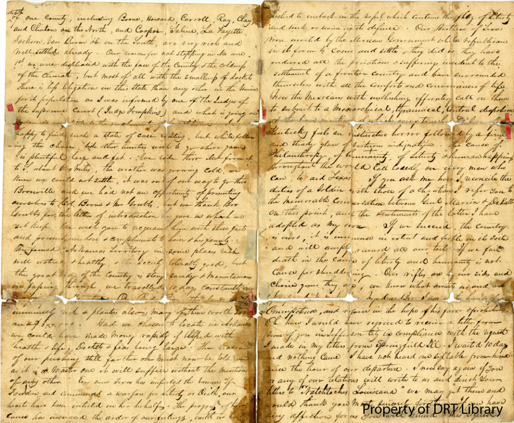 Second and third pages of Cloud's letter.